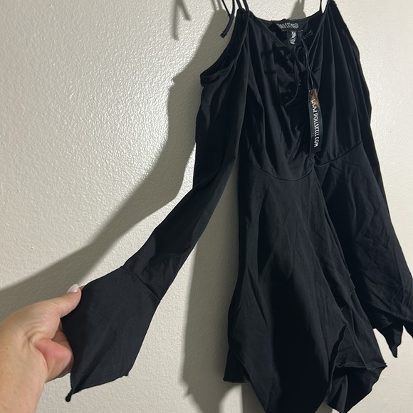 Dolls kill Current Mood Black Asymmetrical Dress - Picture 3 of 6
